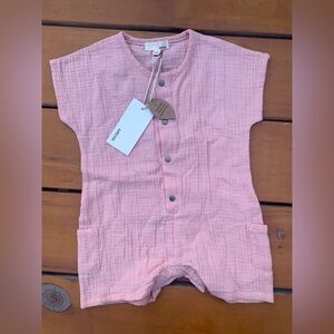 BNWT Pink Organic Cotton Romper Sz 9-12m